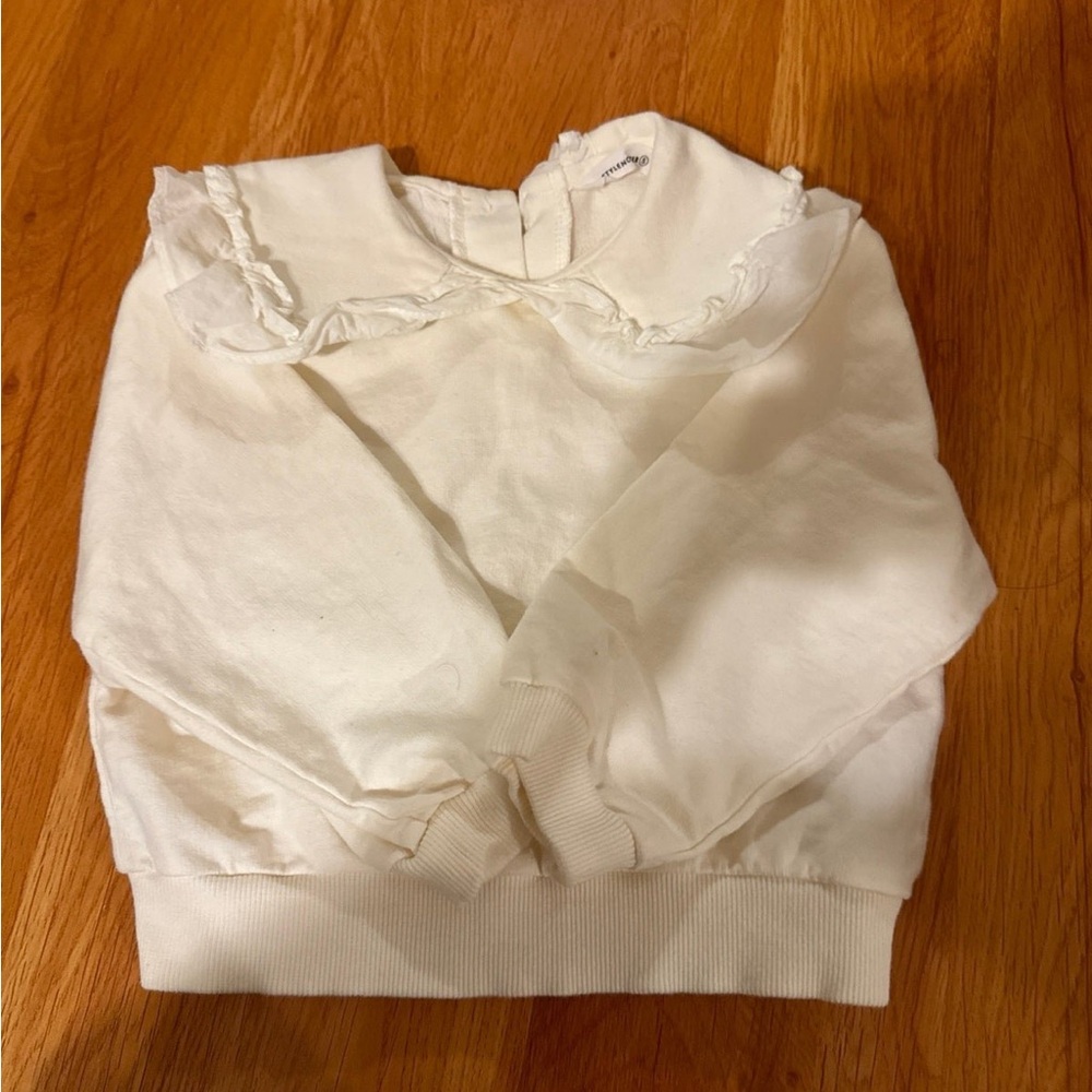 24month toddler white blouse